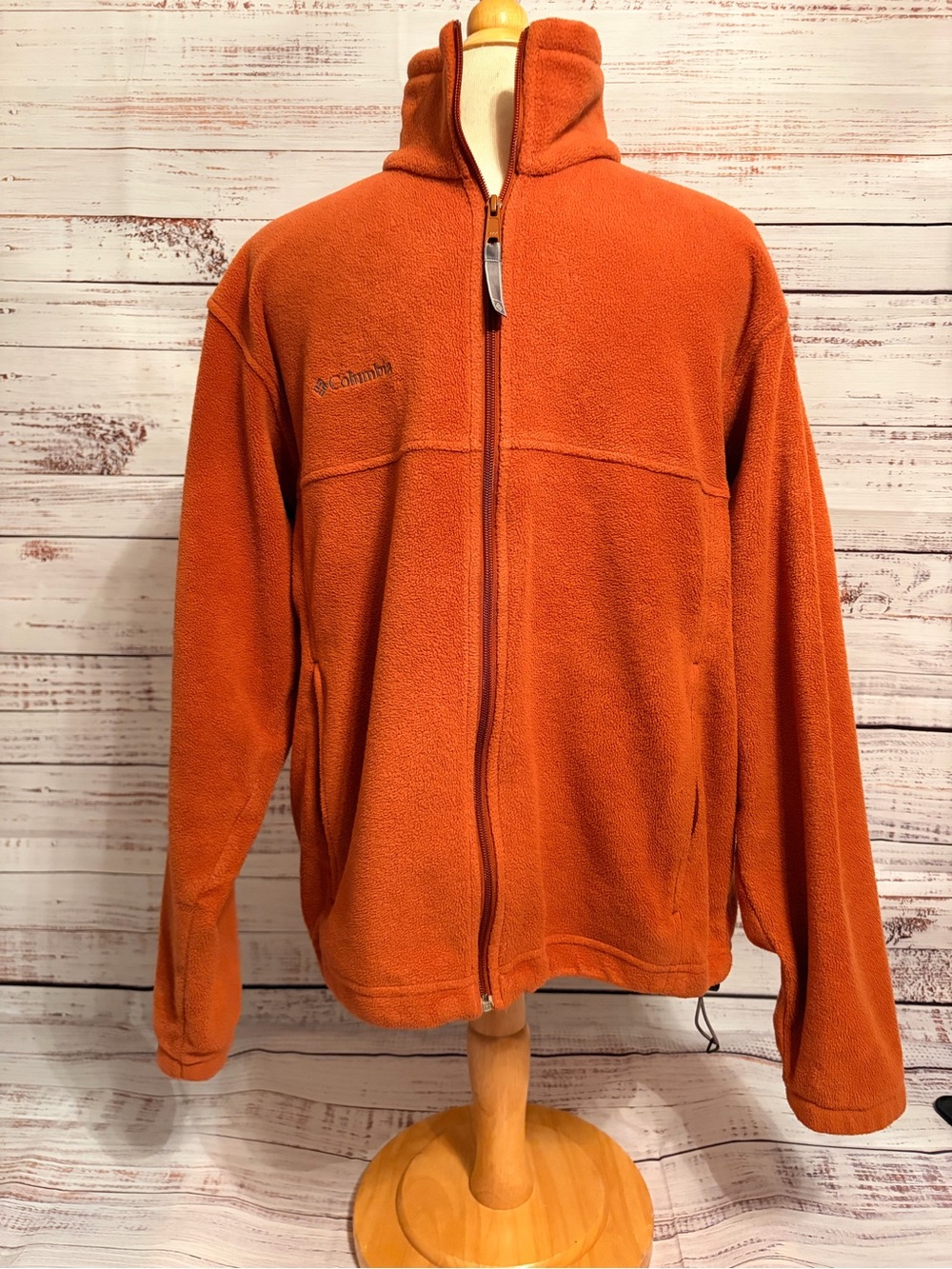 Columbia Men’s Orange Full-Zip Fleece Performance Jacket